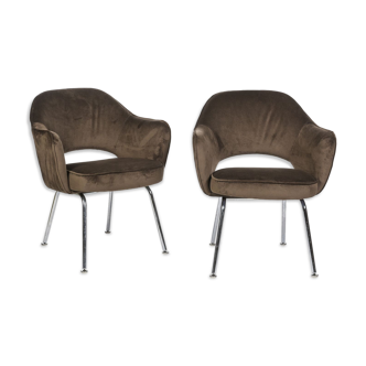 Paire de fauteuils Conférence d'Eero Saarinen édition Knoll International