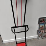 Coat rack/vintage iron mirror on foot 1970