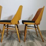 Dining chairs by radomir hoffman for ton, 1950s, set of 4