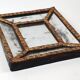 Miroir perlé en bois doré du 18e siècle