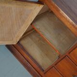 large vintage french oak haberdashery cabinet or shop counter, 1950s