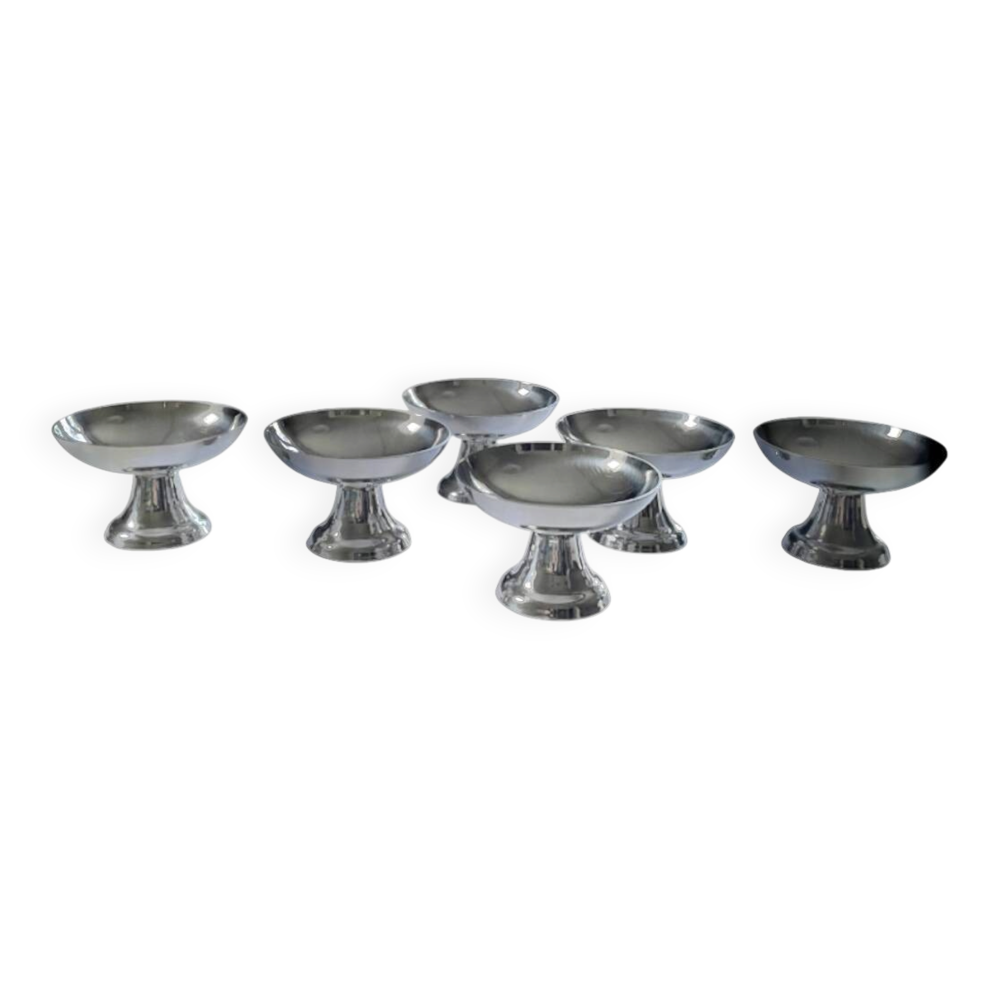 Guy Degrenne stainless steel ice cream bowls 18/10