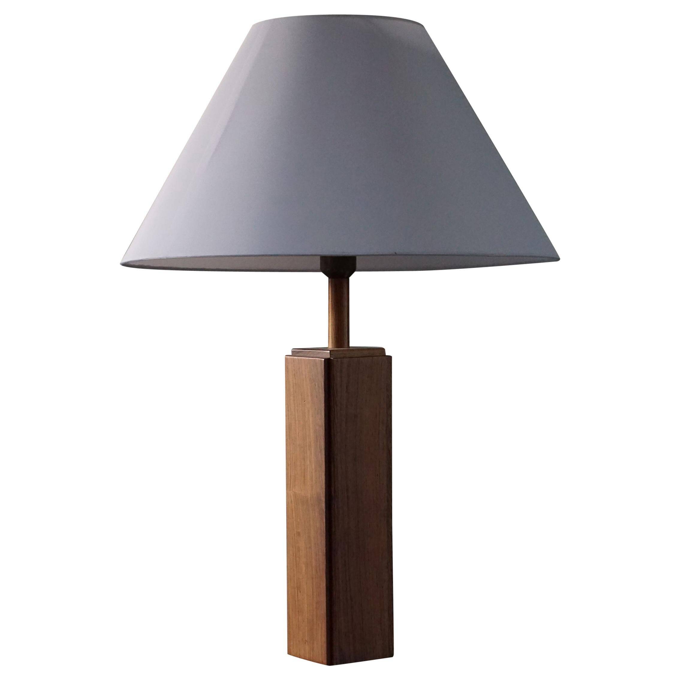 Modern Scandinavian table lamp in rosewood, 1960s