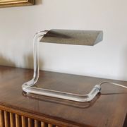 Peter hamburger, crylicord modernist crylicord desk lamp, knoll international, 1960s