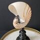 Nautilus / Natural Nautile, Black Turned Wooden Base H: 25 cm