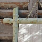 Patinated bamboo mirror