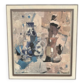 Original Swedish Master Art Print on Canvas – “Still Life with Blue Vase” by Gojmir Anton Kos – Dated 1963 – 75 × 70 cm (29.5" × 27.6")