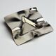 Biomorphic ashtray, stainless steel, Spain, 1970s