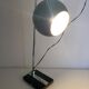 Large vintage 1960s eyeball design black and wood desk lamp - 50 cm