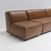 Canapé en cuir modulaire, fabriqué par Durlet, Belgique, années 1970.