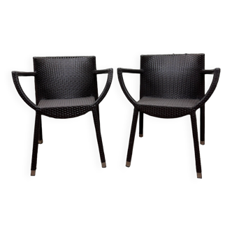 Pair of emu nilo model armchairs design by chiaramonte and marin circa 2000 (still published)