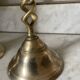 Pair of twisted brass candlesticks 37cm