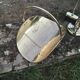 Fireplace servant and log basket set all in gilded brass