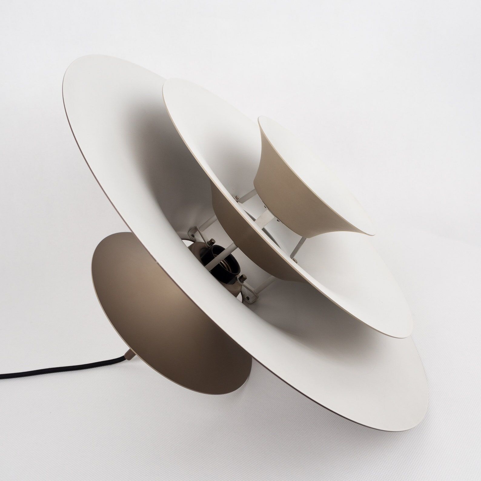 Danish vintage pendant lamp Radius by Erik Balslev, Fog og Morup, 1977
