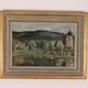Original Swedish Oil on Panel – “Rural Village” by Astrid J – Vintage