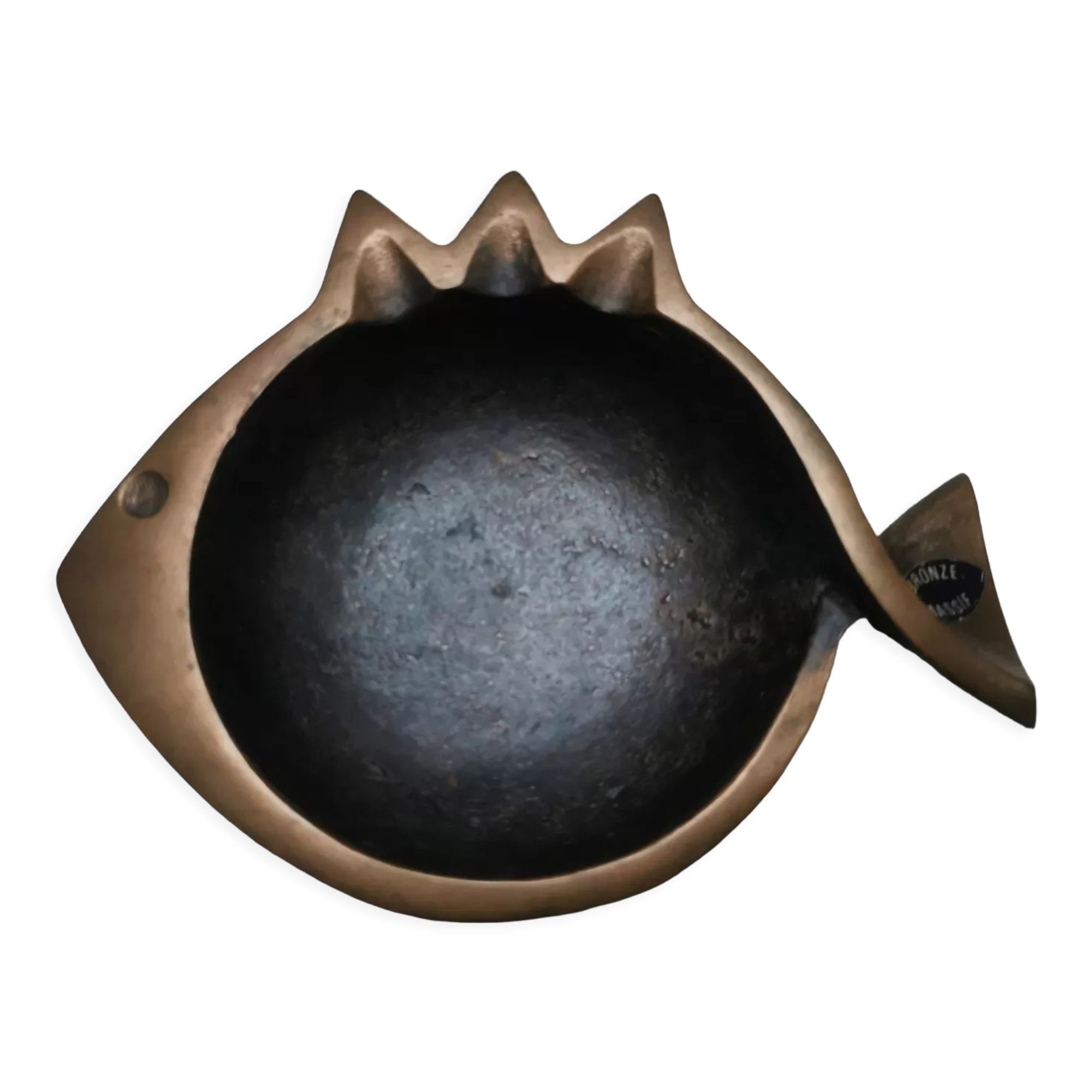 Ashtray bronze fish Jacques Lauterbach