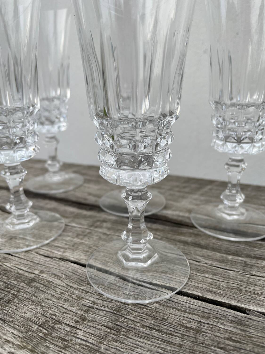 6 flûtes à champagne en cristal
