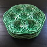 Lot 3 oyster plates Sarreguemines