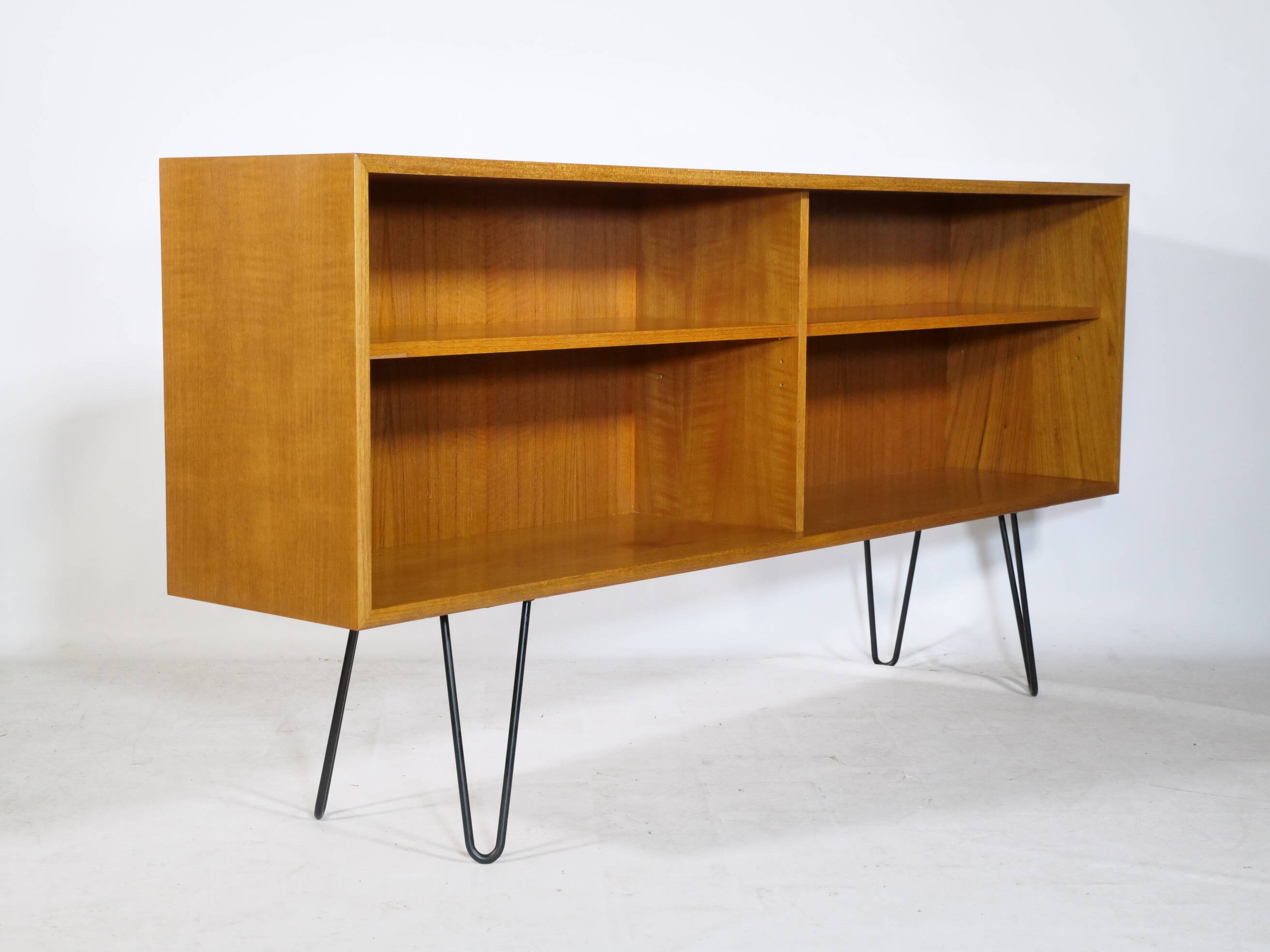 Teak Hairpin shelf sideboard from WK Möbel