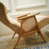 Chair wing chair has ears and has system relaxation 50/60s