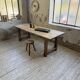 Table de ferme travail pin 1950 220cm