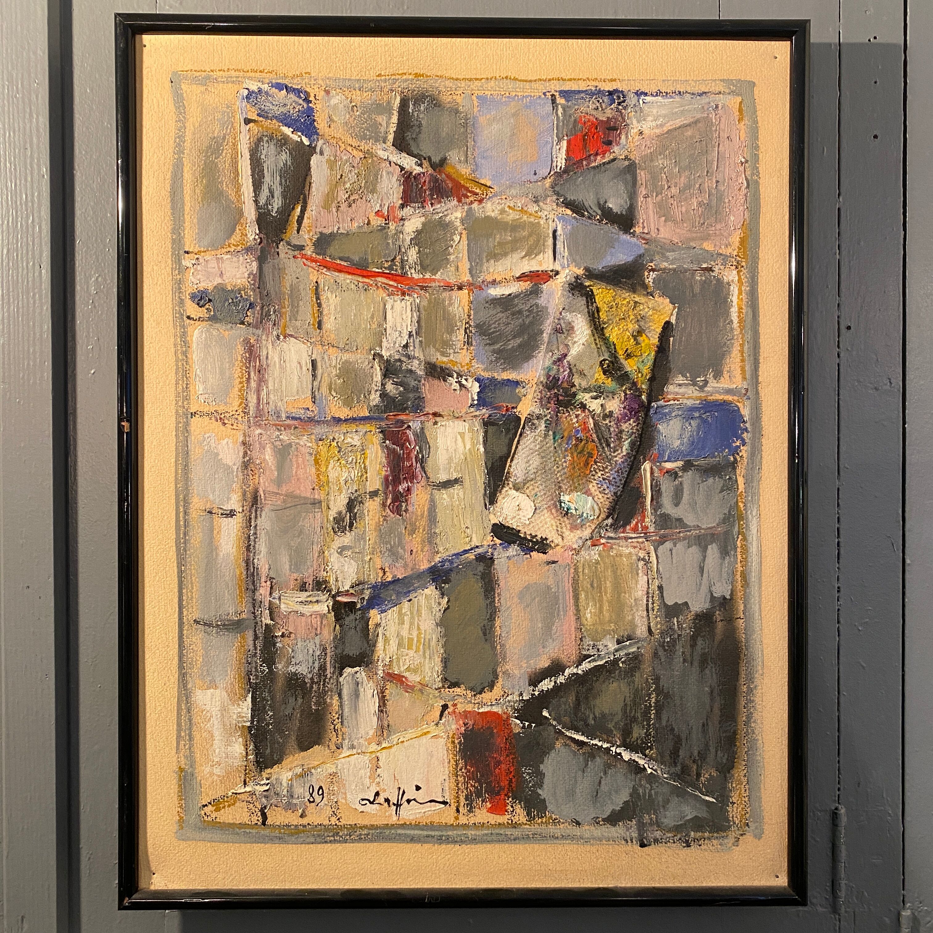 Abstract painting by Raffin 1989