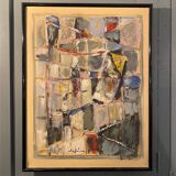 Abstract painting by Raffin 1989