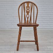 1960s, set of 4 scandinavian dining chairs in solid oak wood, original good condition.