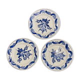 Set of 3 Sarreguemines dessert plates