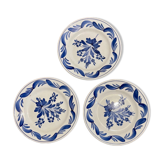 Lot de 3 assiettes à dessert Sarreguemines