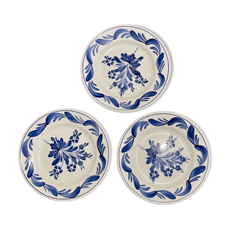 Set of 3 Sarreguemines dessert plates