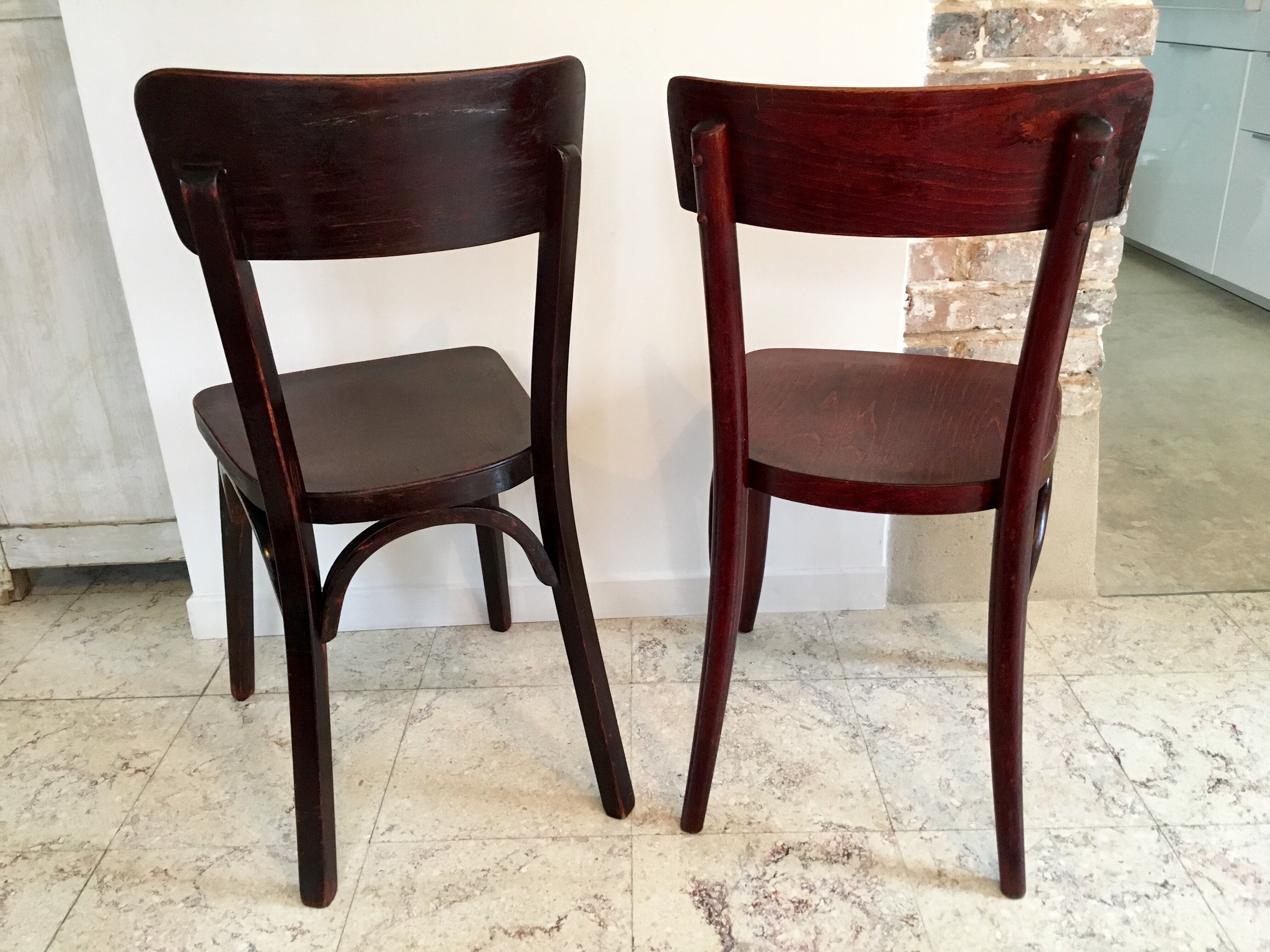 Pair of vintage bistro chairs Berc Antoine