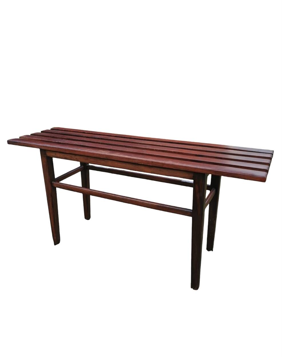 Large slatted bench