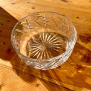 Chiseled crystal salad bowl