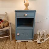 Vintage blue children's bedside table