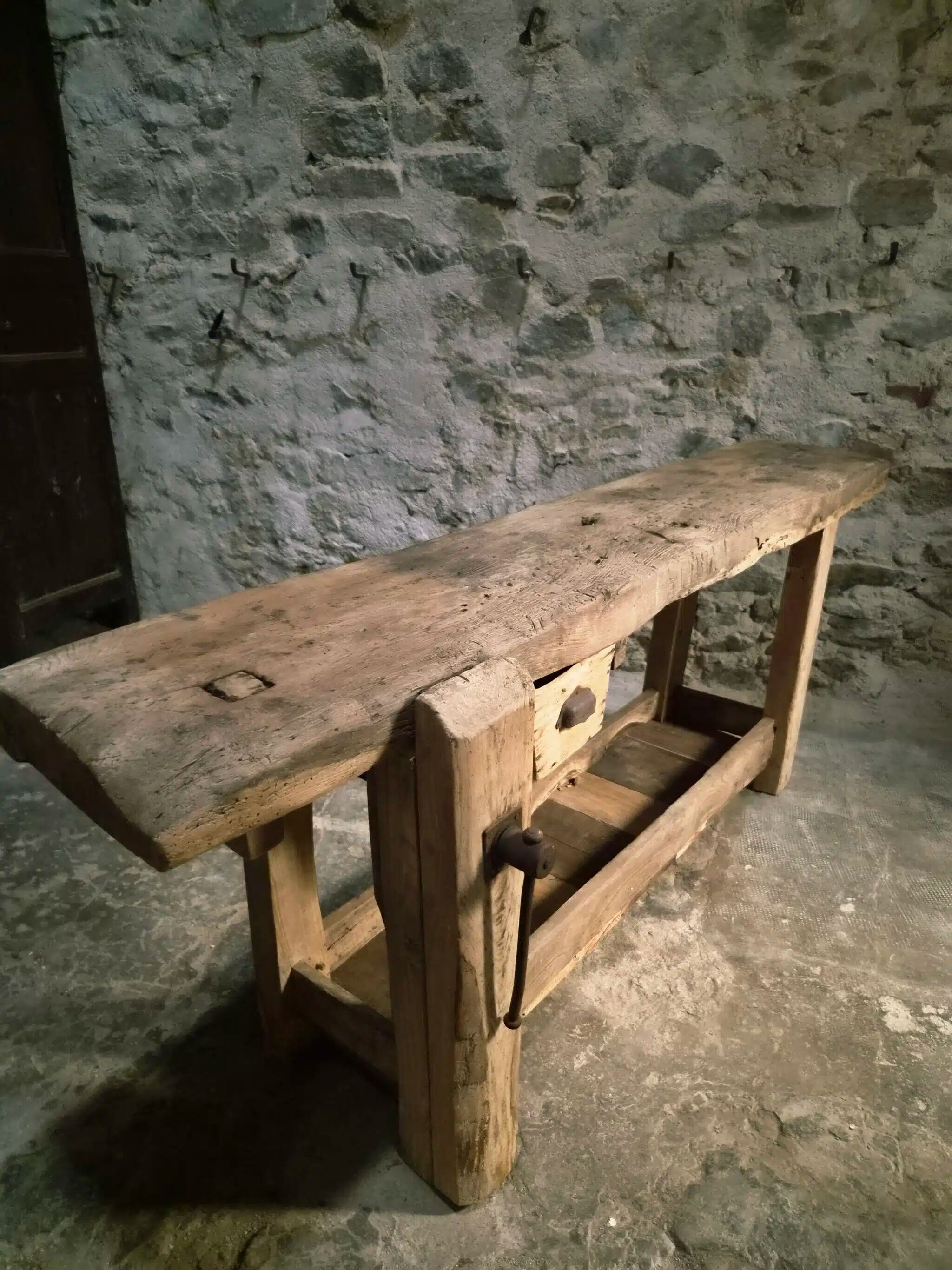 Ancient French oak table | Rustic console | 19th century