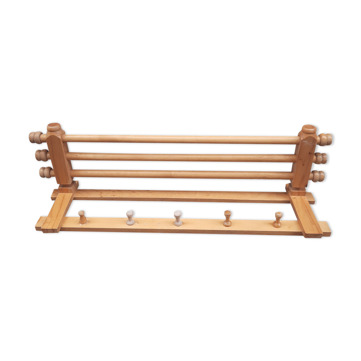 Wooden coat rack