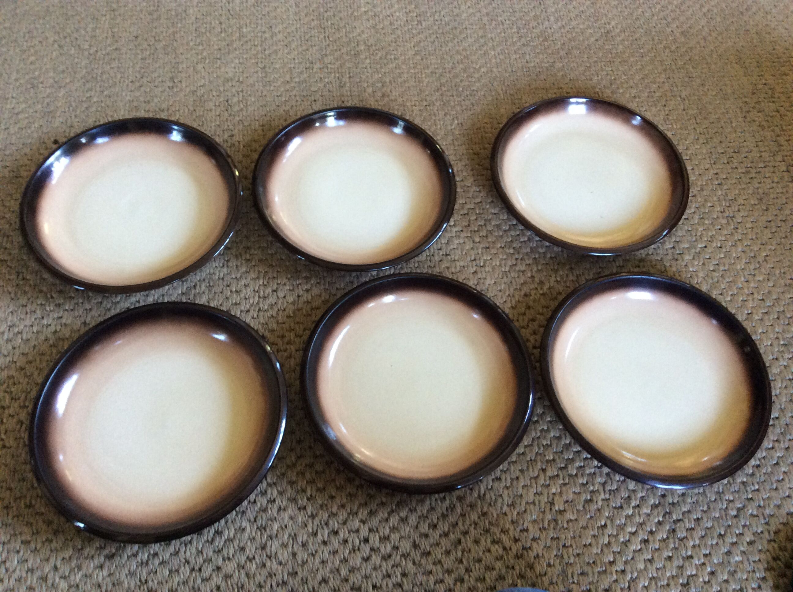 Series of 6 semi-hollow plates