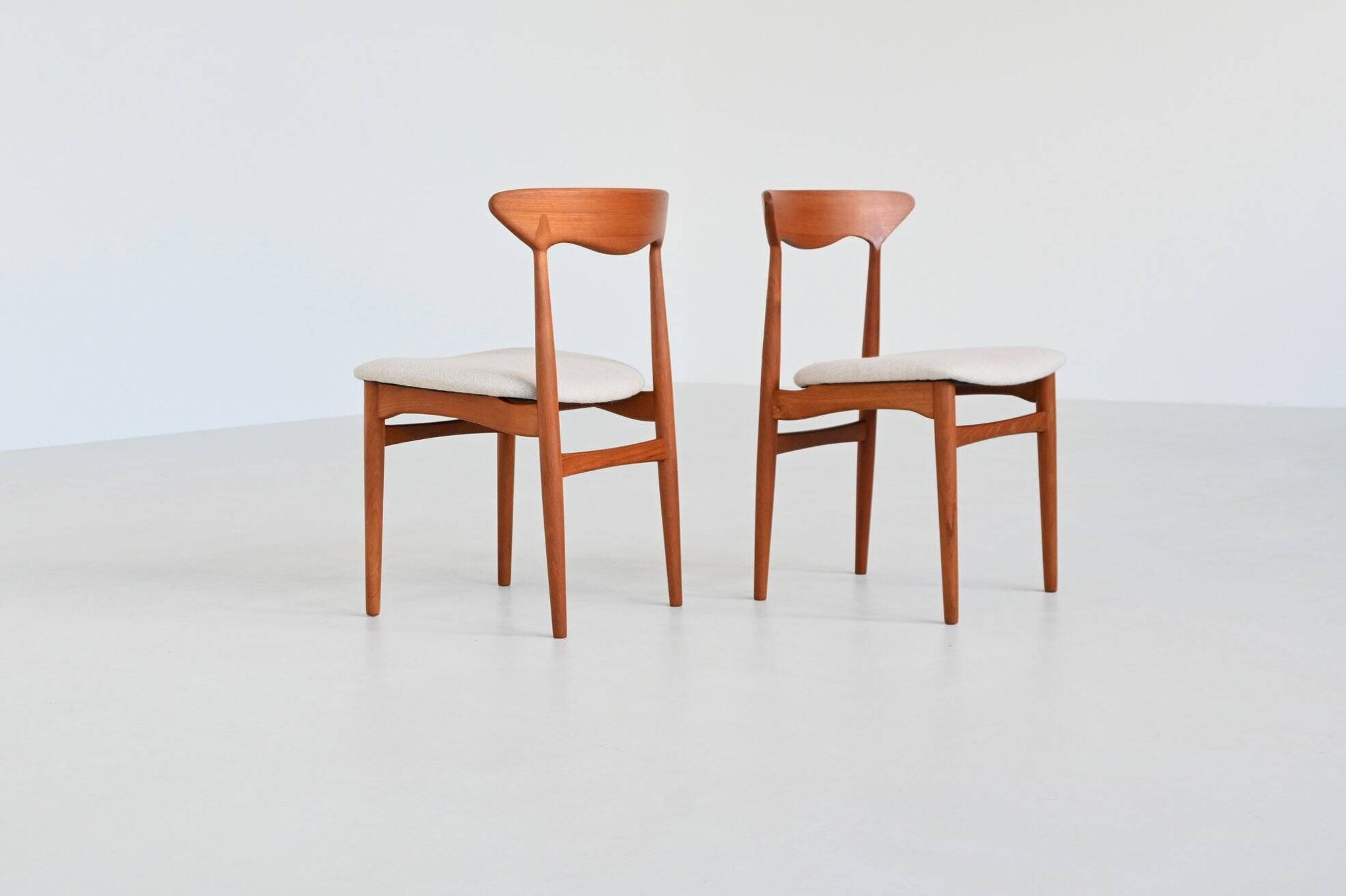 Christian Linneberg set of six dining chairs in teak Denmark 1960