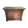 Commode Louis Philippe marbre et noyer