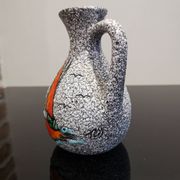 Small vase or jug fat lava Vallauris signed Tess