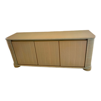 Vintage raffia buffet