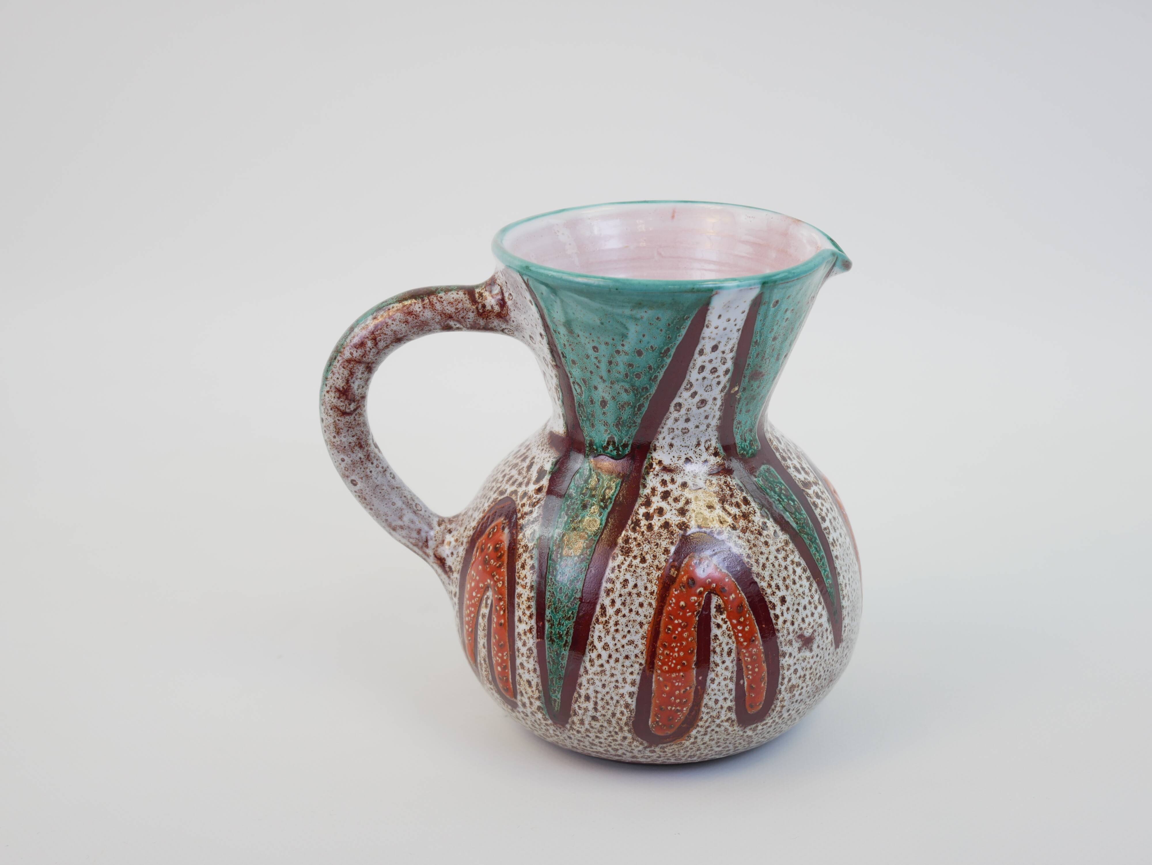 Vallauris ceramic pitcher by Daniel Etienne