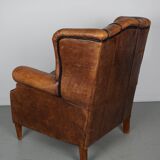Vintage Dutch Cognac Colored Leather Club Chair