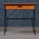 Mid-Century Modern Danish Teak Bedside Table with Metal Frame, 1960s