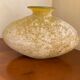 Vintage “SCAVO” vase in yellow Murano glass