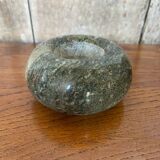 Antique Polished Marble Votive Candle Holder Round Circa 1980 Vintage