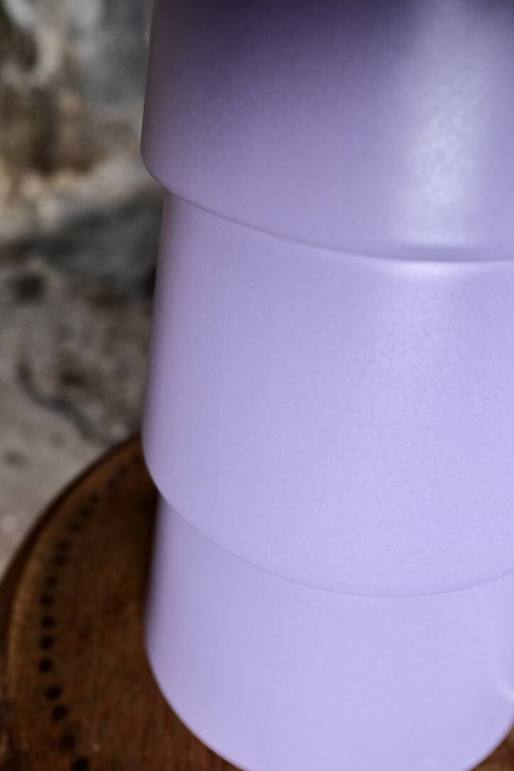 Large purple ceramic lamp by Roche Bobois, 1980s