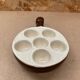 Set of 6 émile henry snail dishes in beige brown ceramic pan