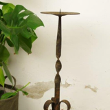 Antique steel candlestick